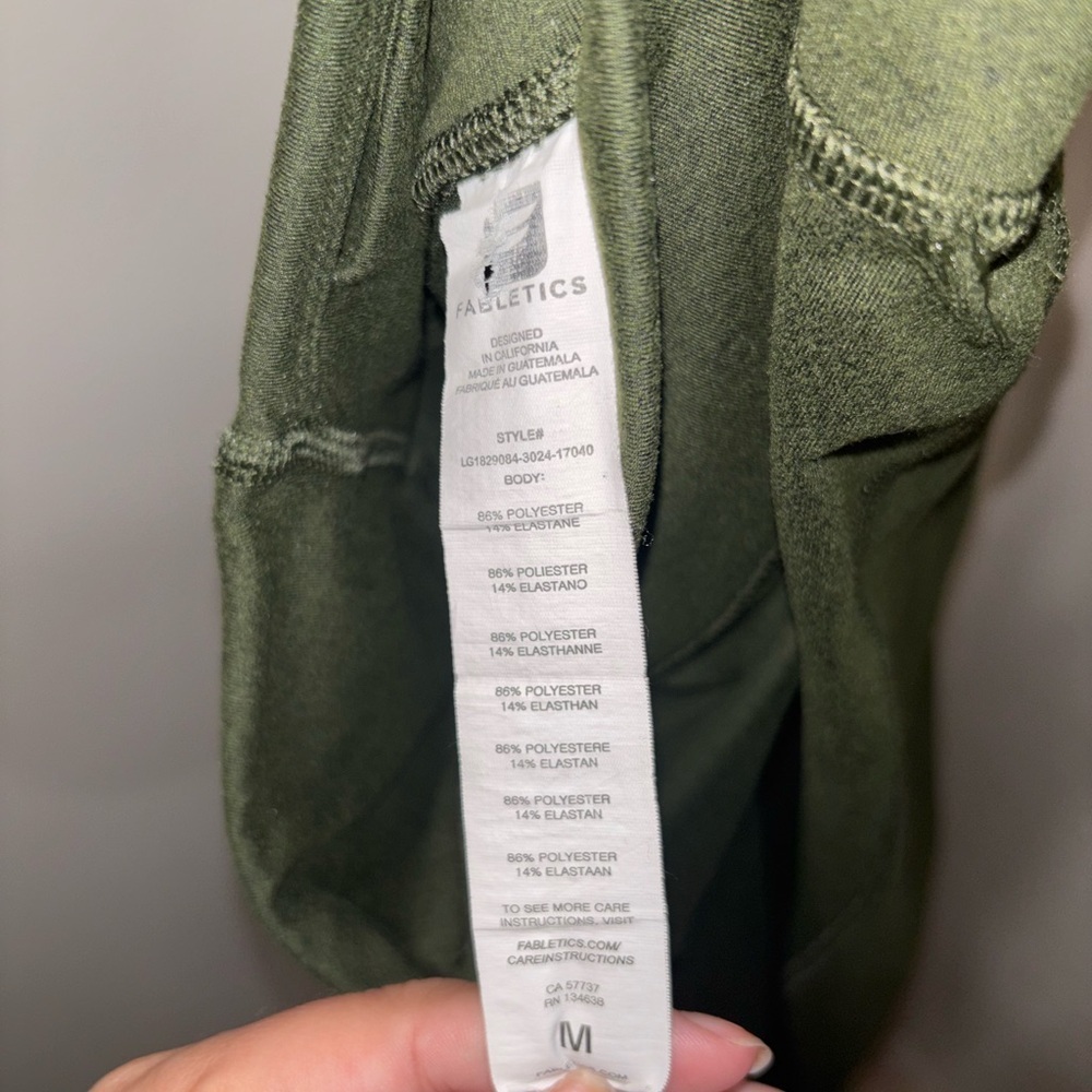 Fabletics Dark Green Leggings - Picture 3 of 5